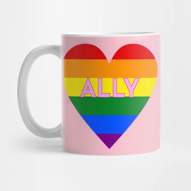 Ally Pride Flag Heart by Way of the Road